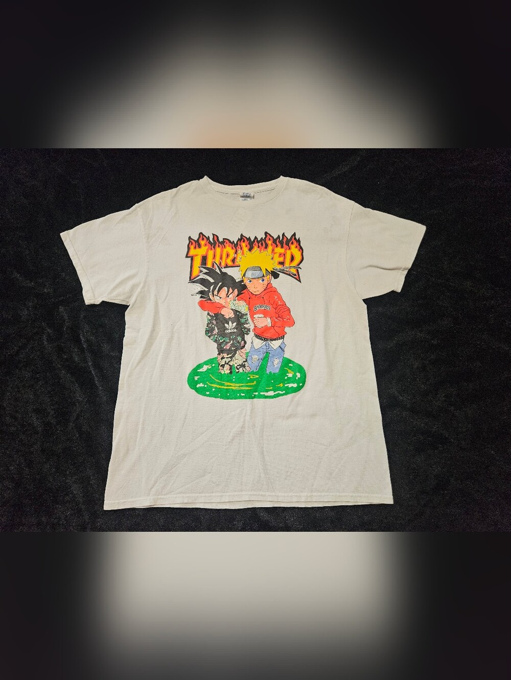 Mens Large Thrasher Magazine Dragon Ball Z Naruto Backwoods Bodega Boot Leg-B
